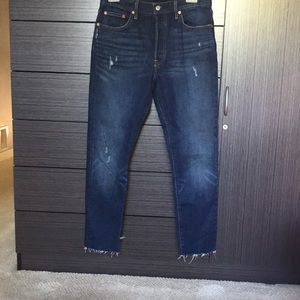 Levi’s 501 Skinny Distressed Raw Hem